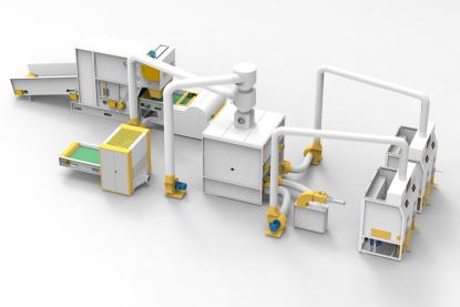 HJ-500 ファイバースポンジ混合充填ライン